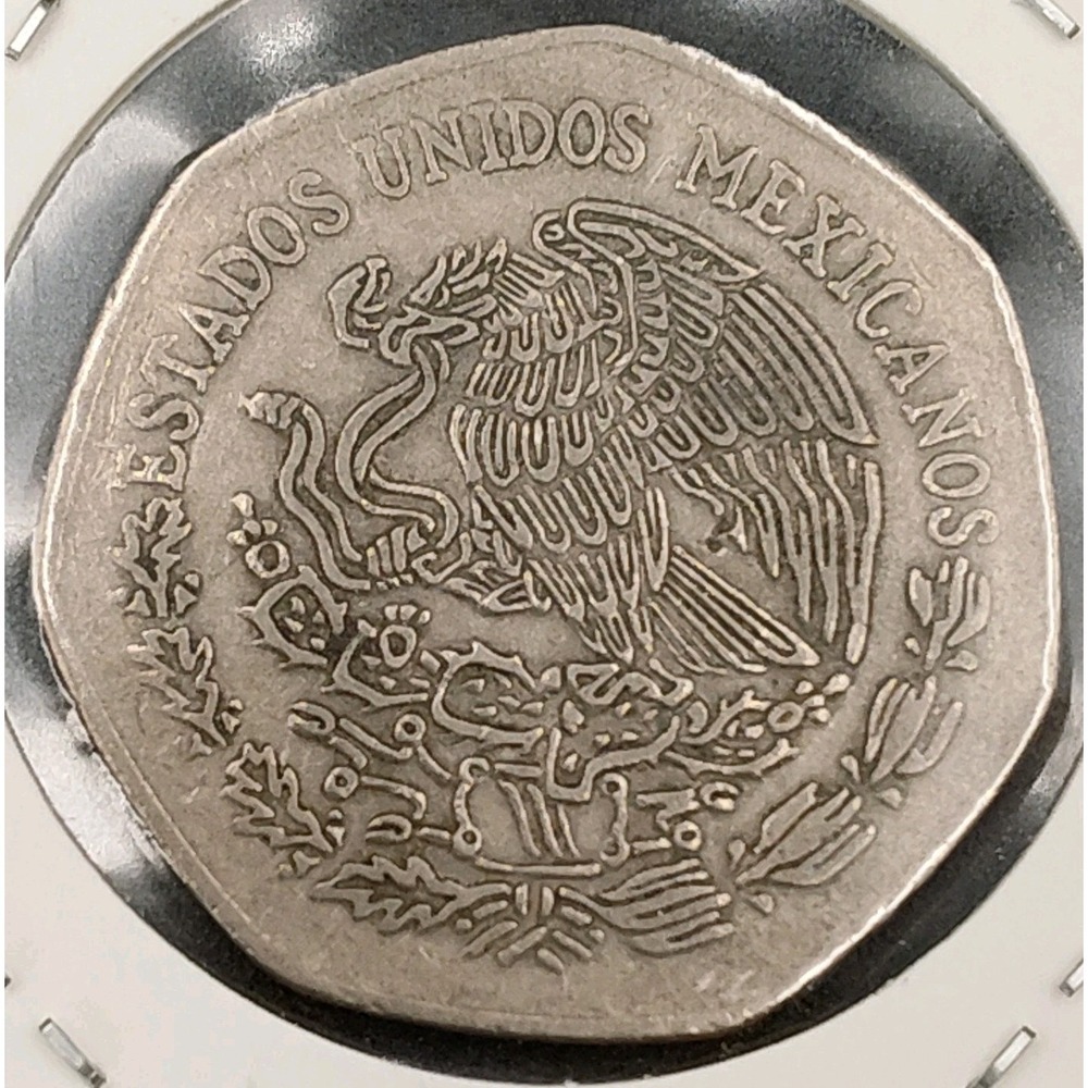10-Diez Peso Mexico 1976 Coin Seven-sided Silver Estados Unidos Mex BR1.1GA-4037 - Picture 2 of 15